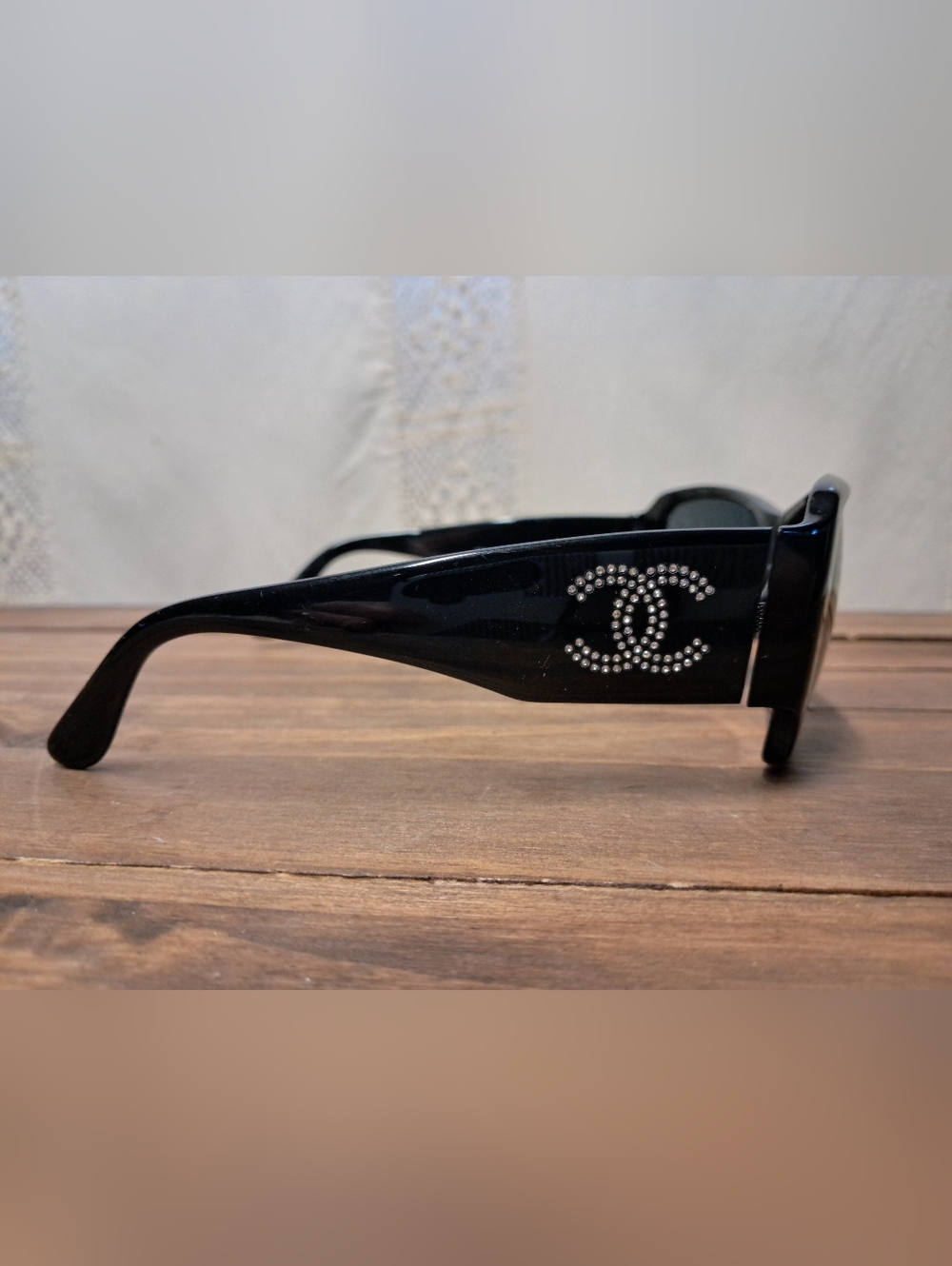 Authentic Chanel Acetate Crystal CC Sunglasses - Picture 6 of 9